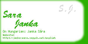 sara janka business card